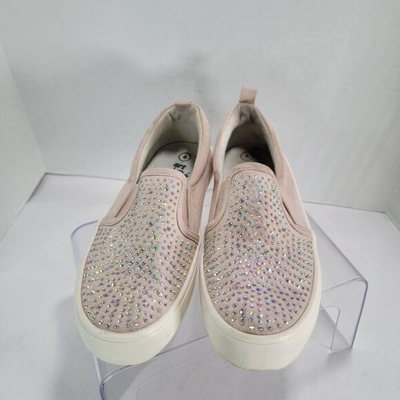 2 Pair of Big‎ Girls Slip On Casual School Shoes Cat & Jack Art Class Rhinestone - Picture 8 of 14